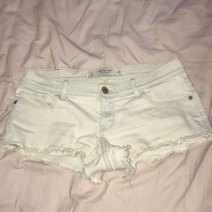 Light wash jean shorts